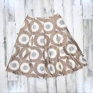 Tommy Hilfiger | Ivory Geometric Pleated Skirt